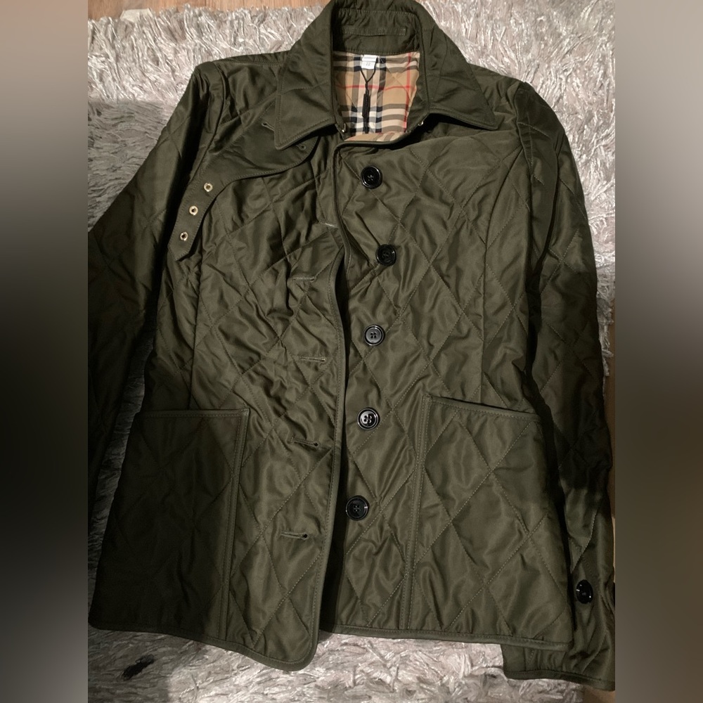 Burberry Women's Fernleigh Quilted Jacket - green
